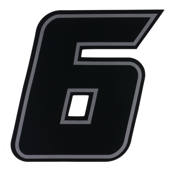 bike it Bike it deluxe 4 inch race numbers black - #6